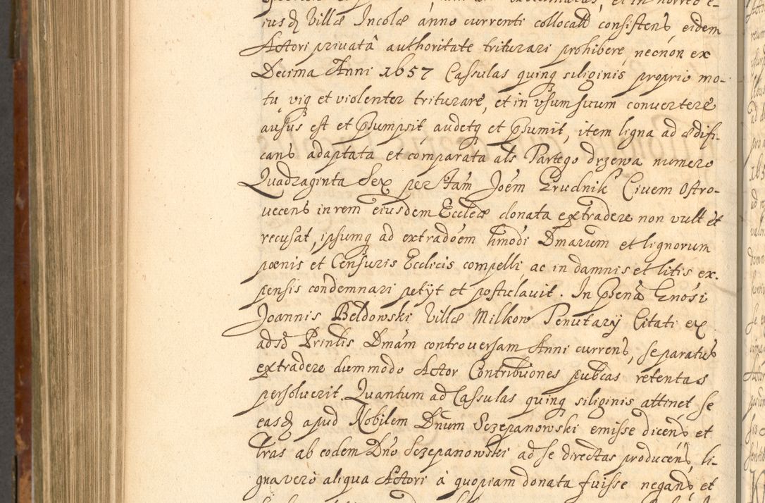 Zdjęcie nr 869 dla obiektu archiwalnego: Acta actorum, decretorum, sententiarum, erectionum, fundationum, confirmationum, instiutionum, resignationum, constitutionum, provisionum, submissionum, quietationum, substitutionum, ordinationum, ingrossationum, prostestationum R. D. Andreae Trzebicki, episcopi Cracoviensis, ducis Severiae in a. D. 1658 et  1659 acticatorum. Volumen I 