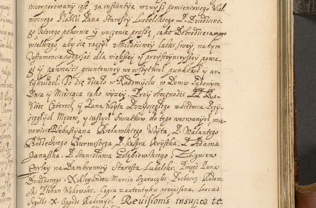 Zdjęcie nr 860 dla obiektu archiwalnego: Acta actorum, decretorum, sententiarum, erectionum, fundationum, confirmationum, instiutionum, resignationum, constitutionum, provisionum, submissionum, quietationum, substitutionum, ordinationum, ingrossationum, prostestationum R. D. Andreae Trzebicki, episcopi Cracoviensis, ducis Severiae in a. D. 1658 et  1659 acticatorum. Volumen I 