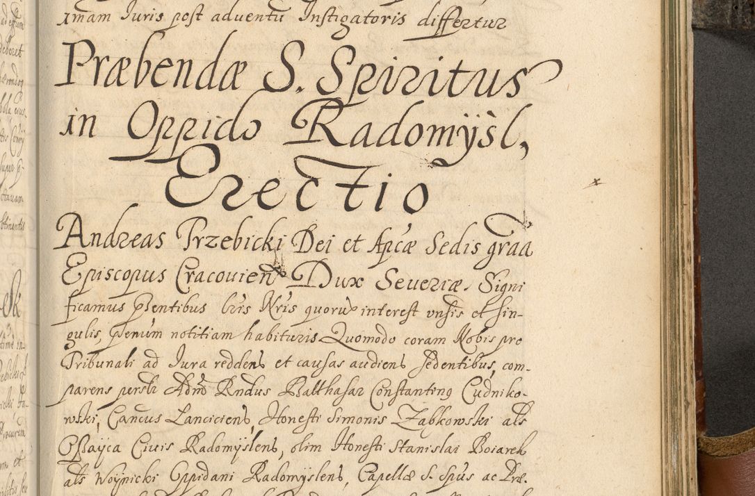 Zdjęcie nr 846 dla obiektu archiwalnego: Acta actorum, decretorum, sententiarum, erectionum, fundationum, confirmationum, instiutionum, resignationum, constitutionum, provisionum, submissionum, quietationum, substitutionum, ordinationum, ingrossationum, prostestationum R. D. Andreae Trzebicki, episcopi Cracoviensis, ducis Severiae in a. D. 1658 et  1659 acticatorum. Volumen I 