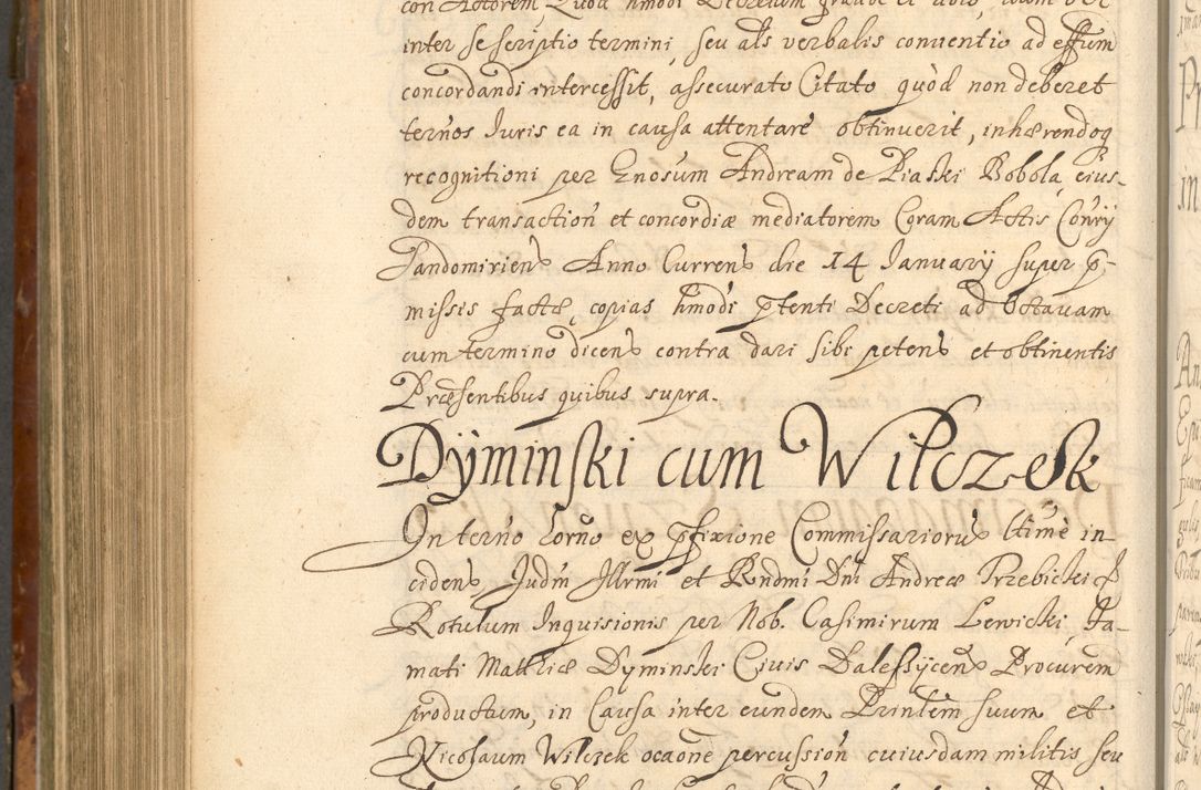 Zdjęcie nr 845 dla obiektu archiwalnego: Acta actorum, decretorum, sententiarum, erectionum, fundationum, confirmationum, instiutionum, resignationum, constitutionum, provisionum, submissionum, quietationum, substitutionum, ordinationum, ingrossationum, prostestationum R. D. Andreae Trzebicki, episcopi Cracoviensis, ducis Severiae in a. D. 1658 et  1659 acticatorum. Volumen I 