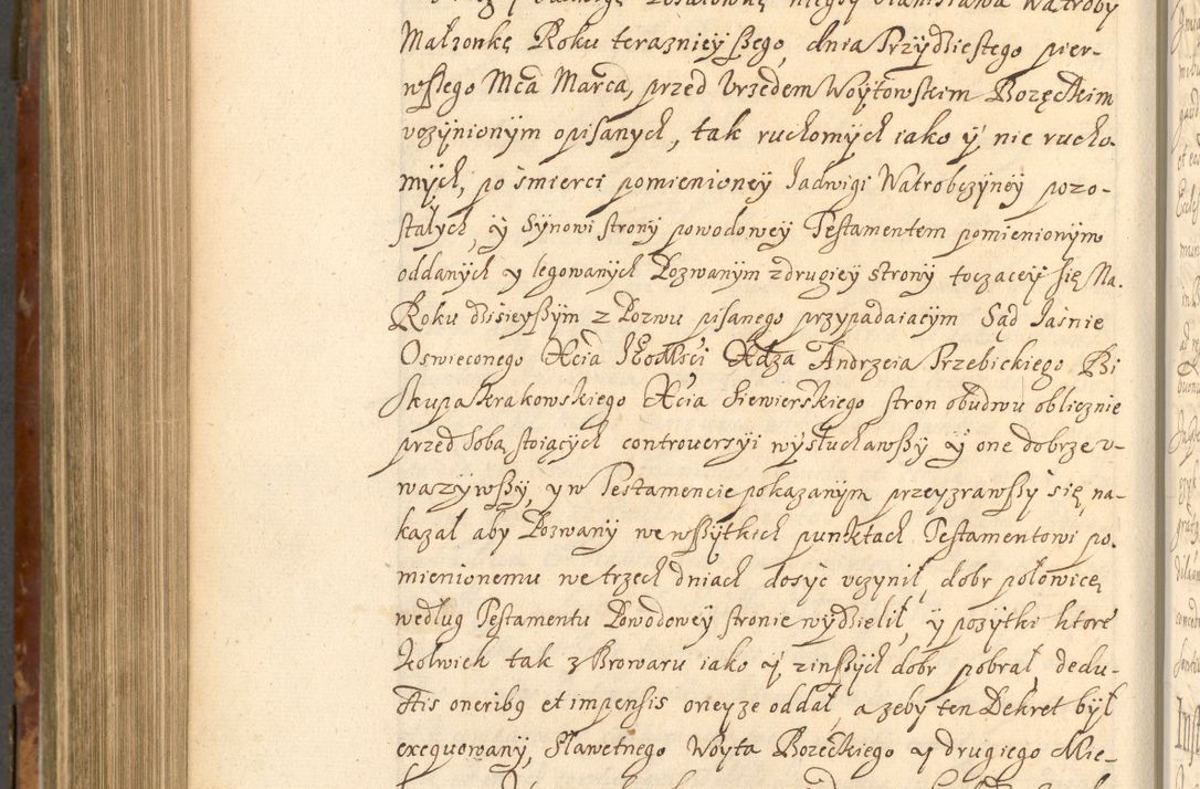 Zdjęcie nr 841 dla obiektu archiwalnego: Acta actorum, decretorum, sententiarum, erectionum, fundationum, confirmationum, instiutionum, resignationum, constitutionum, provisionum, submissionum, quietationum, substitutionum, ordinationum, ingrossationum, prostestationum R. D. Andreae Trzebicki, episcopi Cracoviensis, ducis Severiae in a. D. 1658 et  1659 acticatorum. Volumen I 