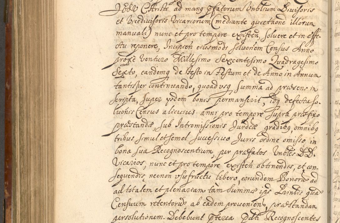 Zdjęcie nr 837 dla obiektu archiwalnego: Acta actorum, decretorum, sententiarum, erectionum, fundationum, confirmationum, instiutionum, resignationum, constitutionum, provisionum, submissionum, quietationum, substitutionum, ordinationum, ingrossationum, prostestationum R. D. Andreae Trzebicki, episcopi Cracoviensis, ducis Severiae in a. D. 1658 et  1659 acticatorum. Volumen I 