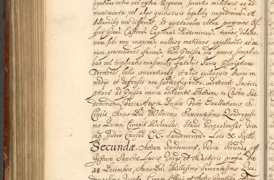 Zdjęcie nr 835 dla obiektu archiwalnego: Acta actorum, decretorum, sententiarum, erectionum, fundationum, confirmationum, instiutionum, resignationum, constitutionum, provisionum, submissionum, quietationum, substitutionum, ordinationum, ingrossationum, prostestationum R. D. Andreae Trzebicki, episcopi Cracoviensis, ducis Severiae in a. D. 1658 et  1659 acticatorum. Volumen I 