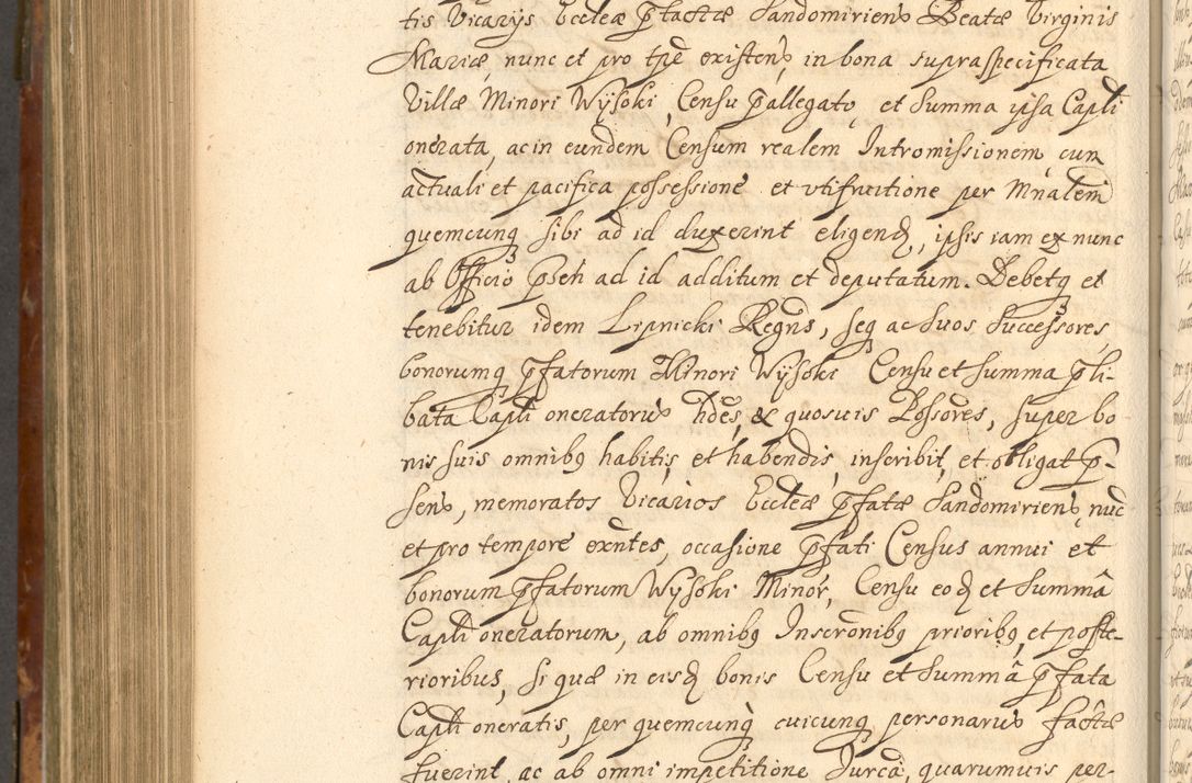 Zdjęcie nr 833 dla obiektu archiwalnego: Acta actorum, decretorum, sententiarum, erectionum, fundationum, confirmationum, instiutionum, resignationum, constitutionum, provisionum, submissionum, quietationum, substitutionum, ordinationum, ingrossationum, prostestationum R. D. Andreae Trzebicki, episcopi Cracoviensis, ducis Severiae in a. D. 1658 et  1659 acticatorum. Volumen I 
