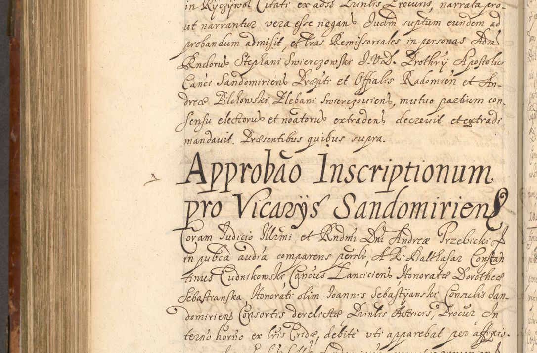 Zdjęcie nr 829 dla obiektu archiwalnego: Acta actorum, decretorum, sententiarum, erectionum, fundationum, confirmationum, instiutionum, resignationum, constitutionum, provisionum, submissionum, quietationum, substitutionum, ordinationum, ingrossationum, prostestationum R. D. Andreae Trzebicki, episcopi Cracoviensis, ducis Severiae in a. D. 1658 et  1659 acticatorum. Volumen I 