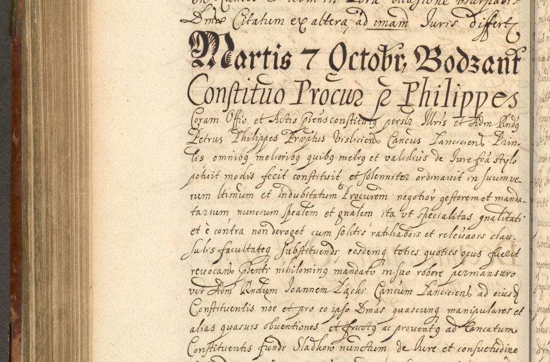 Zdjęcie nr 819 dla obiektu archiwalnego: Acta actorum, decretorum, sententiarum, erectionum, fundationum, confirmationum, instiutionum, resignationum, constitutionum, provisionum, submissionum, quietationum, substitutionum, ordinationum, ingrossationum, prostestationum R. D. Andreae Trzebicki, episcopi Cracoviensis, ducis Severiae in a. D. 1658 et  1659 acticatorum. Volumen I 