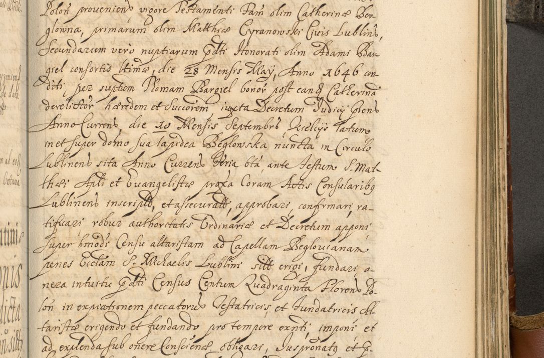 Zdjęcie nr 810 dla obiektu archiwalnego: Acta actorum, decretorum, sententiarum, erectionum, fundationum, confirmationum, instiutionum, resignationum, constitutionum, provisionum, submissionum, quietationum, substitutionum, ordinationum, ingrossationum, prostestationum R. D. Andreae Trzebicki, episcopi Cracoviensis, ducis Severiae in a. D. 1658 et  1659 acticatorum. Volumen I 