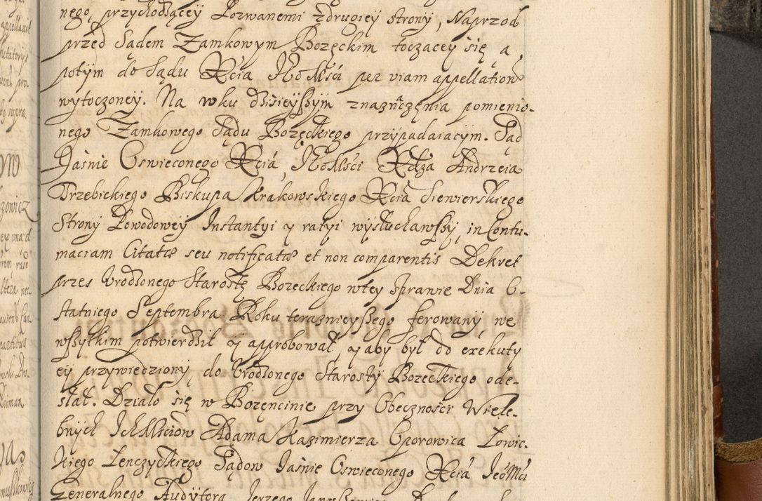 Zdjęcie nr 808 dla obiektu archiwalnego: Acta actorum, decretorum, sententiarum, erectionum, fundationum, confirmationum, instiutionum, resignationum, constitutionum, provisionum, submissionum, quietationum, substitutionum, ordinationum, ingrossationum, prostestationum R. D. Andreae Trzebicki, episcopi Cracoviensis, ducis Severiae in a. D. 1658 et  1659 acticatorum. Volumen I 