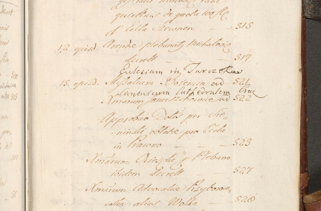 Zdjęcie nr 1148 dla obiektu archiwalnego: Acta actorum, decretorum, sententiarum, erectionum, fundationum, confirmationum, instiutionum, resignationum, constitutionum, provisionum, submissionum, quietationum, substitutionum, ordinationum, ingrossationum, prostestationum R. D. Andreae Trzebicki, episcopi Cracoviensis, ducis Severiae in a. D. 1658 et  1659 acticatorum. Volumen I 