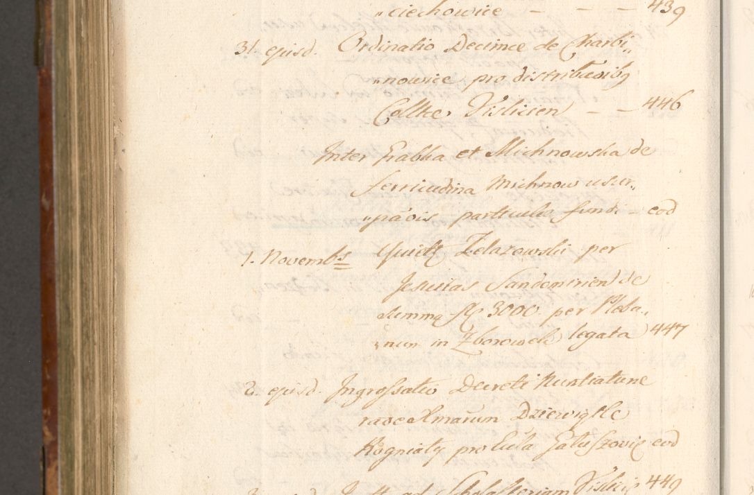 Zdjęcie nr 1143 dla obiektu archiwalnego: Acta actorum, decretorum, sententiarum, erectionum, fundationum, confirmationum, instiutionum, resignationum, constitutionum, provisionum, submissionum, quietationum, substitutionum, ordinationum, ingrossationum, prostestationum R. D. Andreae Trzebicki, episcopi Cracoviensis, ducis Severiae in a. D. 1658 et  1659 acticatorum. Volumen I 
