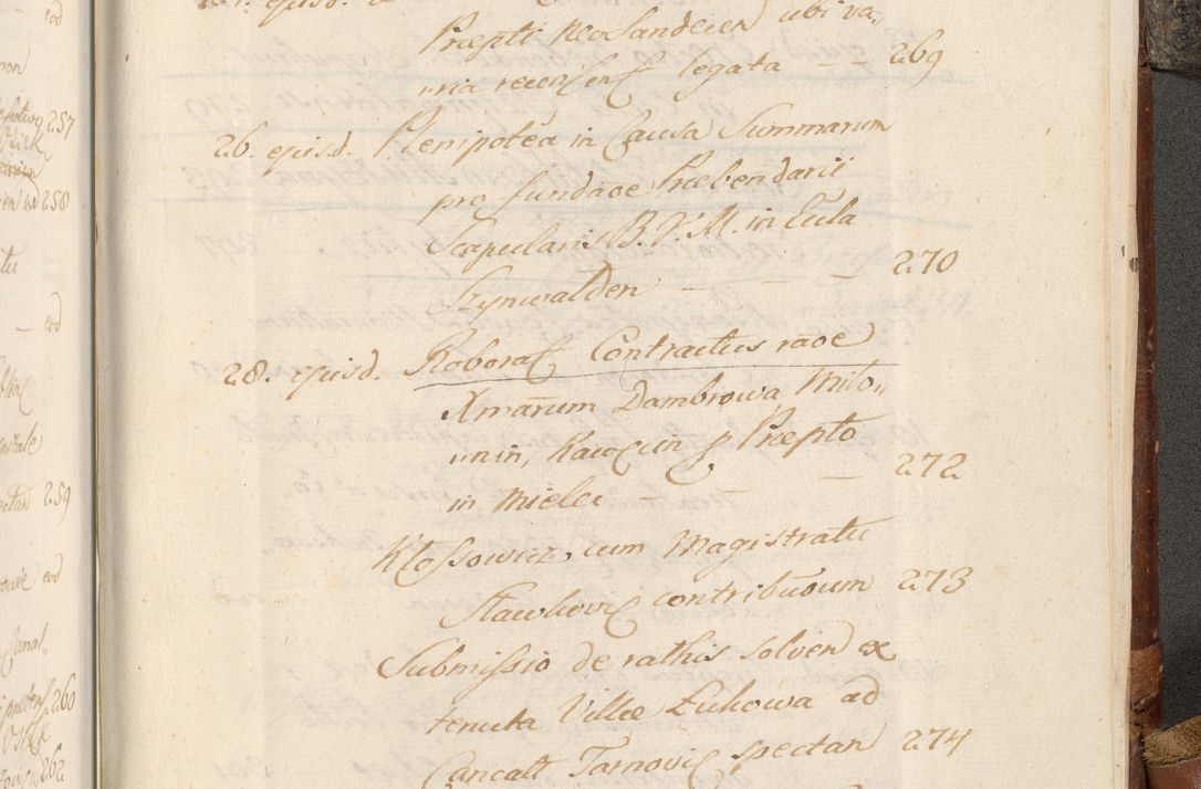 Zdjęcie nr 1134 dla obiektu archiwalnego: Acta actorum, decretorum, sententiarum, erectionum, fundationum, confirmationum, instiutionum, resignationum, constitutionum, provisionum, submissionum, quietationum, substitutionum, ordinationum, ingrossationum, prostestationum R. D. Andreae Trzebicki, episcopi Cracoviensis, ducis Severiae in a. D. 1658 et  1659 acticatorum. Volumen I 