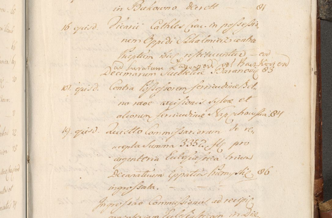Zdjęcie nr 1120 dla obiektu archiwalnego: Acta actorum, decretorum, sententiarum, erectionum, fundationum, confirmationum, instiutionum, resignationum, constitutionum, provisionum, submissionum, quietationum, substitutionum, ordinationum, ingrossationum, prostestationum R. D. Andreae Trzebicki, episcopi Cracoviensis, ducis Severiae in a. D. 1658 et  1659 acticatorum. Volumen I 