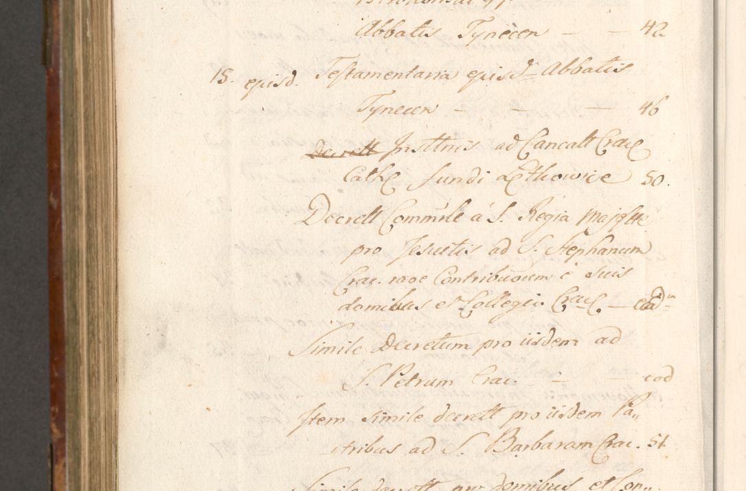 Zdjęcie nr 1117 dla obiektu archiwalnego: Acta actorum, decretorum, sententiarum, erectionum, fundationum, confirmationum, instiutionum, resignationum, constitutionum, provisionum, submissionum, quietationum, substitutionum, ordinationum, ingrossationum, prostestationum R. D. Andreae Trzebicki, episcopi Cracoviensis, ducis Severiae in a. D. 1658 et  1659 acticatorum. Volumen I 