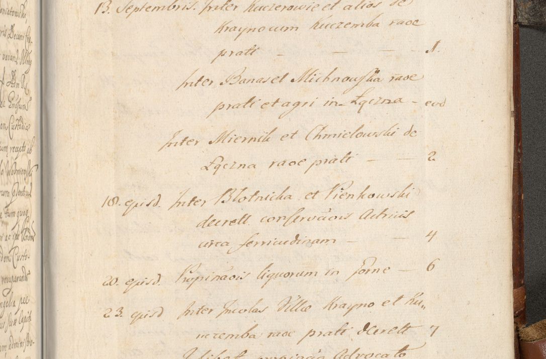 Zdjęcie nr 1114 dla obiektu archiwalnego: Acta actorum, decretorum, sententiarum, erectionum, fundationum, confirmationum, instiutionum, resignationum, constitutionum, provisionum, submissionum, quietationum, substitutionum, ordinationum, ingrossationum, prostestationum R. D. Andreae Trzebicki, episcopi Cracoviensis, ducis Severiae in a. D. 1658 et  1659 acticatorum. Volumen I 