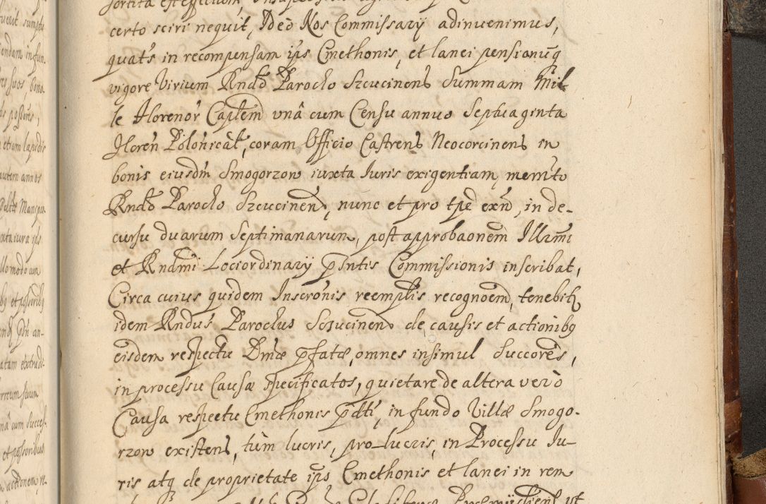 Zdjęcie nr 1104 dla obiektu archiwalnego: Acta actorum, decretorum, sententiarum, erectionum, fundationum, confirmationum, instiutionum, resignationum, constitutionum, provisionum, submissionum, quietationum, substitutionum, ordinationum, ingrossationum, prostestationum R. D. Andreae Trzebicki, episcopi Cracoviensis, ducis Severiae in a. D. 1658 et  1659 acticatorum. Volumen I 