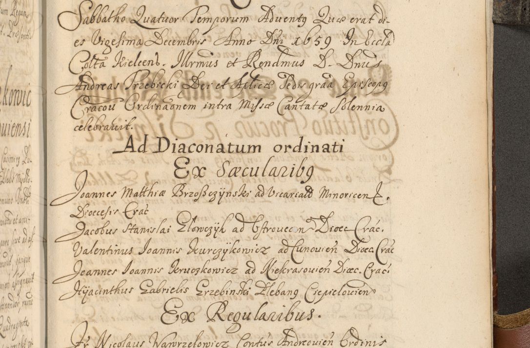 Zdjęcie nr 1098 dla obiektu archiwalnego: Acta actorum, decretorum, sententiarum, erectionum, fundationum, confirmationum, instiutionum, resignationum, constitutionum, provisionum, submissionum, quietationum, substitutionum, ordinationum, ingrossationum, prostestationum R. D. Andreae Trzebicki, episcopi Cracoviensis, ducis Severiae in a. D. 1658 et  1659 acticatorum. Volumen I 