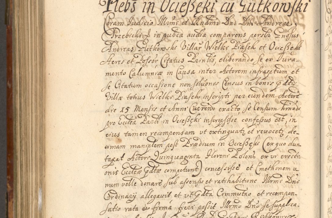 Zdjęcie nr 1095 dla obiektu archiwalnego: Acta actorum, decretorum, sententiarum, erectionum, fundationum, confirmationum, instiutionum, resignationum, constitutionum, provisionum, submissionum, quietationum, substitutionum, ordinationum, ingrossationum, prostestationum R. D. Andreae Trzebicki, episcopi Cracoviensis, ducis Severiae in a. D. 1658 et  1659 acticatorum. Volumen I 