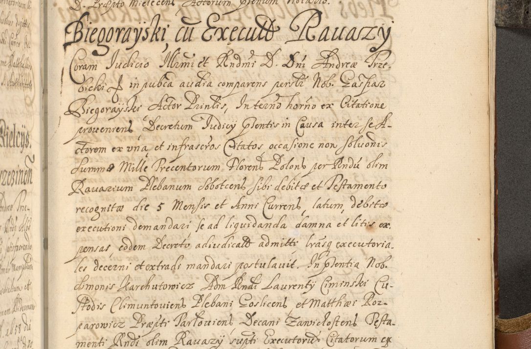 Zdjęcie nr 1094 dla obiektu archiwalnego: Acta actorum, decretorum, sententiarum, erectionum, fundationum, confirmationum, instiutionum, resignationum, constitutionum, provisionum, submissionum, quietationum, substitutionum, ordinationum, ingrossationum, prostestationum R. D. Andreae Trzebicki, episcopi Cracoviensis, ducis Severiae in a. D. 1658 et  1659 acticatorum. Volumen I 