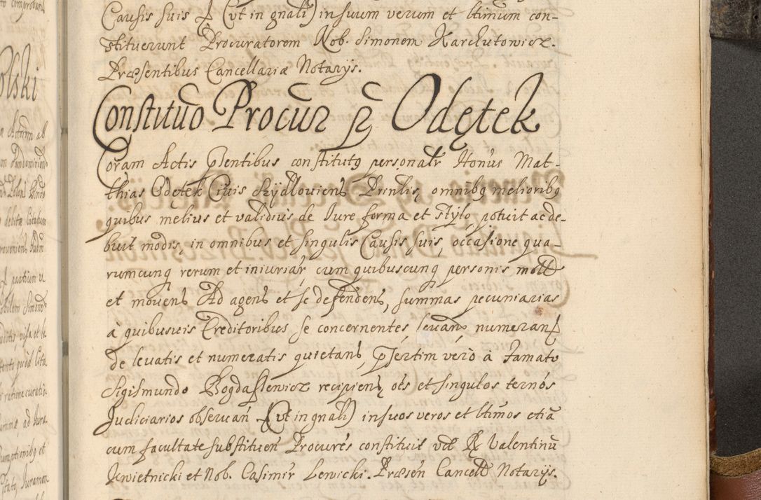 Zdjęcie nr 1092 dla obiektu archiwalnego: Acta actorum, decretorum, sententiarum, erectionum, fundationum, confirmationum, instiutionum, resignationum, constitutionum, provisionum, submissionum, quietationum, substitutionum, ordinationum, ingrossationum, prostestationum R. D. Andreae Trzebicki, episcopi Cracoviensis, ducis Severiae in a. D. 1658 et  1659 acticatorum. Volumen I 