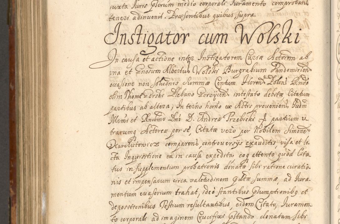 Zdjęcie nr 1091 dla obiektu archiwalnego: Acta actorum, decretorum, sententiarum, erectionum, fundationum, confirmationum, instiutionum, resignationum, constitutionum, provisionum, submissionum, quietationum, substitutionum, ordinationum, ingrossationum, prostestationum R. D. Andreae Trzebicki, episcopi Cracoviensis, ducis Severiae in a. D. 1658 et  1659 acticatorum. Volumen I 