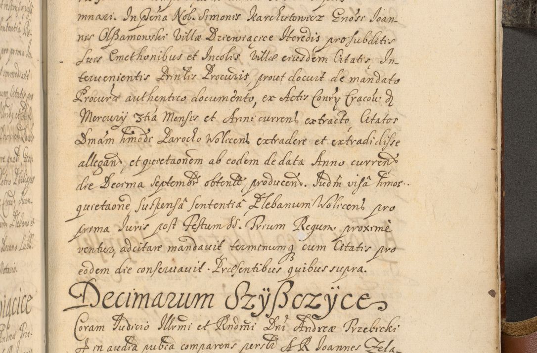 Zdjęcie nr 1086 dla obiektu archiwalnego: Acta actorum, decretorum, sententiarum, erectionum, fundationum, confirmationum, instiutionum, resignationum, constitutionum, provisionum, submissionum, quietationum, substitutionum, ordinationum, ingrossationum, prostestationum R. D. Andreae Trzebicki, episcopi Cracoviensis, ducis Severiae in a. D. 1658 et  1659 acticatorum. Volumen I 