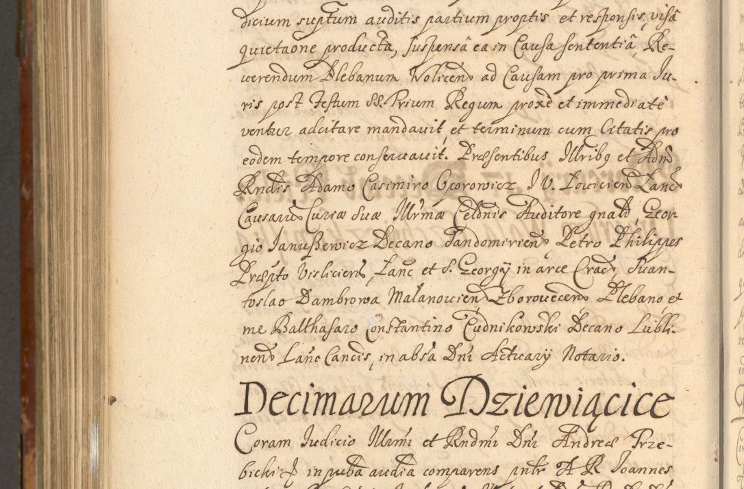 Zdjęcie nr 1085 dla obiektu archiwalnego: Acta actorum, decretorum, sententiarum, erectionum, fundationum, confirmationum, instiutionum, resignationum, constitutionum, provisionum, submissionum, quietationum, substitutionum, ordinationum, ingrossationum, prostestationum R. D. Andreae Trzebicki, episcopi Cracoviensis, ducis Severiae in a. D. 1658 et  1659 acticatorum. Volumen I 