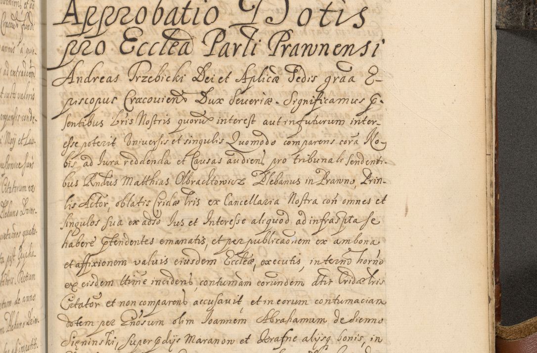 Zdjęcie nr 1070 dla obiektu archiwalnego: Acta actorum, decretorum, sententiarum, erectionum, fundationum, confirmationum, instiutionum, resignationum, constitutionum, provisionum, submissionum, quietationum, substitutionum, ordinationum, ingrossationum, prostestationum R. D. Andreae Trzebicki, episcopi Cracoviensis, ducis Severiae in a. D. 1658 et  1659 acticatorum. Volumen I 