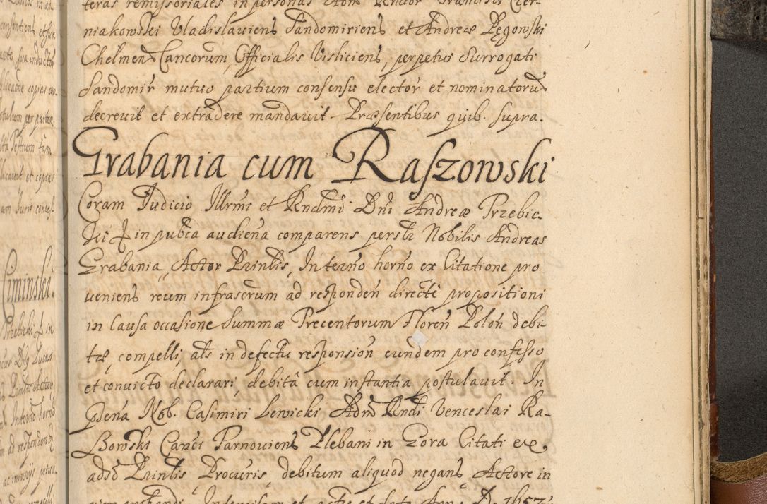 Zdjęcie nr 1054 dla obiektu archiwalnego: Acta actorum, decretorum, sententiarum, erectionum, fundationum, confirmationum, instiutionum, resignationum, constitutionum, provisionum, submissionum, quietationum, substitutionum, ordinationum, ingrossationum, prostestationum R. D. Andreae Trzebicki, episcopi Cracoviensis, ducis Severiae in a. D. 1658 et  1659 acticatorum. Volumen I 