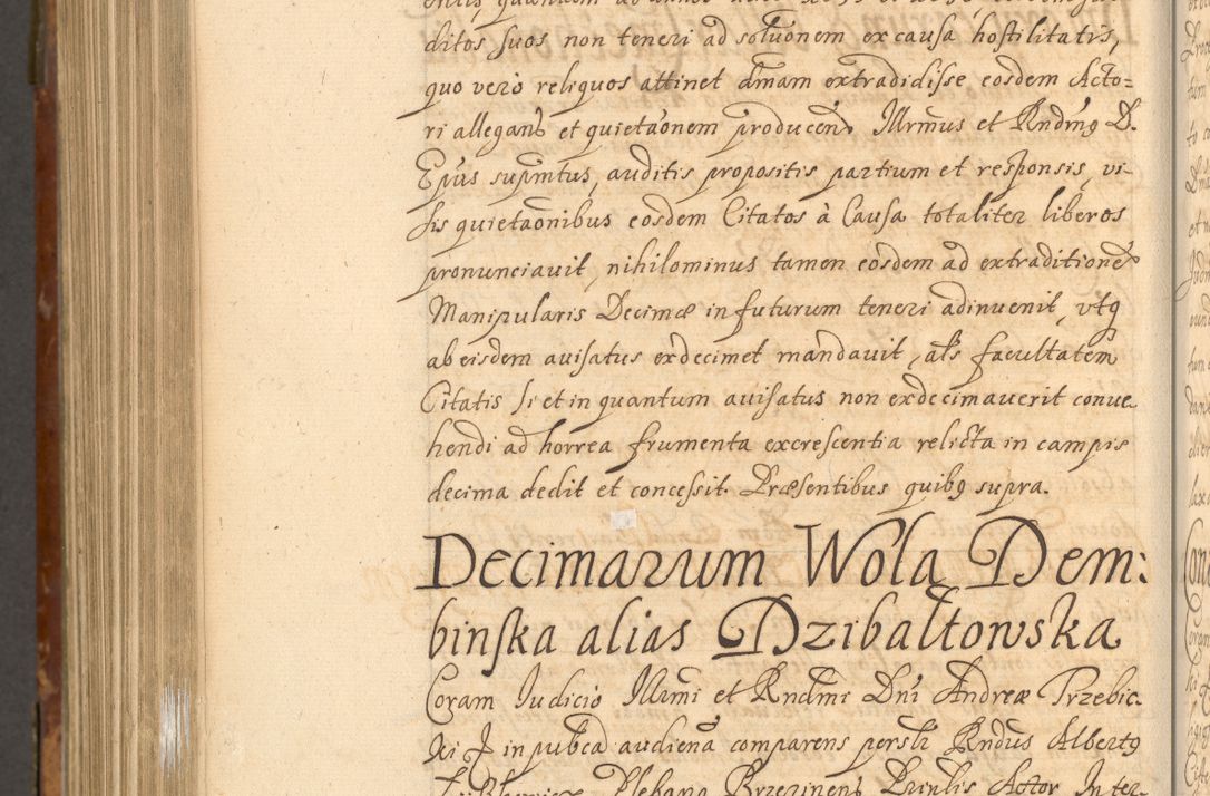 Zdjęcie nr 1051 dla obiektu archiwalnego: Acta actorum, decretorum, sententiarum, erectionum, fundationum, confirmationum, instiutionum, resignationum, constitutionum, provisionum, submissionum, quietationum, substitutionum, ordinationum, ingrossationum, prostestationum R. D. Andreae Trzebicki, episcopi Cracoviensis, ducis Severiae in a. D. 1658 et  1659 acticatorum. Volumen I 