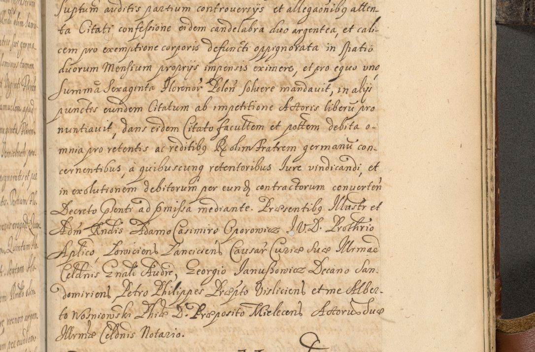 Zdjęcie nr 1048 dla obiektu archiwalnego: Acta actorum, decretorum, sententiarum, erectionum, fundationum, confirmationum, instiutionum, resignationum, constitutionum, provisionum, submissionum, quietationum, substitutionum, ordinationum, ingrossationum, prostestationum R. D. Andreae Trzebicki, episcopi Cracoviensis, ducis Severiae in a. D. 1658 et  1659 acticatorum. Volumen I 