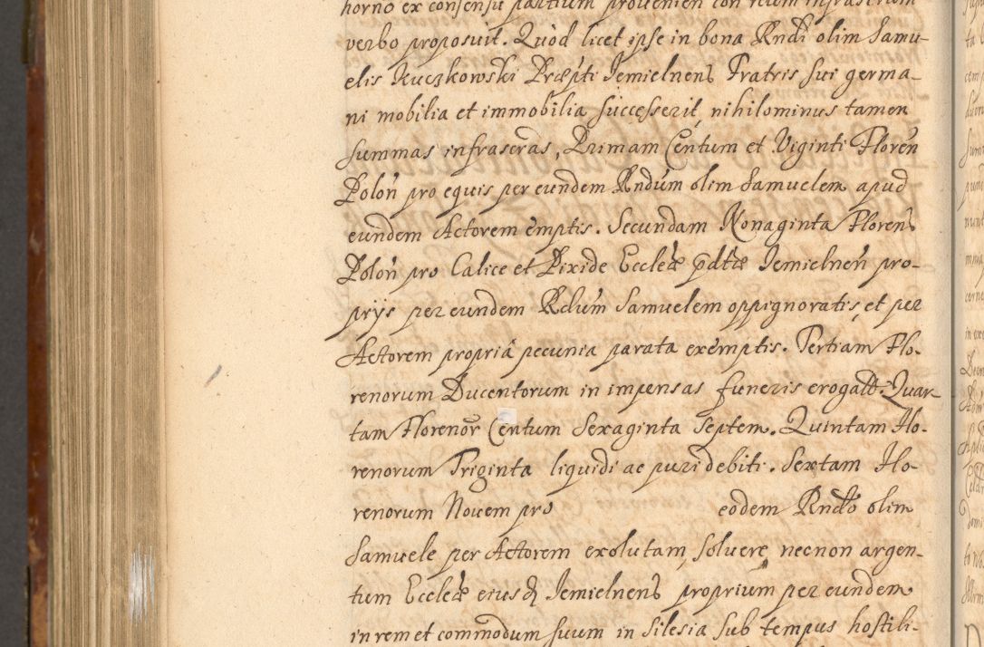 Zdjęcie nr 1047 dla obiektu archiwalnego: Acta actorum, decretorum, sententiarum, erectionum, fundationum, confirmationum, instiutionum, resignationum, constitutionum, provisionum, submissionum, quietationum, substitutionum, ordinationum, ingrossationum, prostestationum R. D. Andreae Trzebicki, episcopi Cracoviensis, ducis Severiae in a. D. 1658 et  1659 acticatorum. Volumen I 