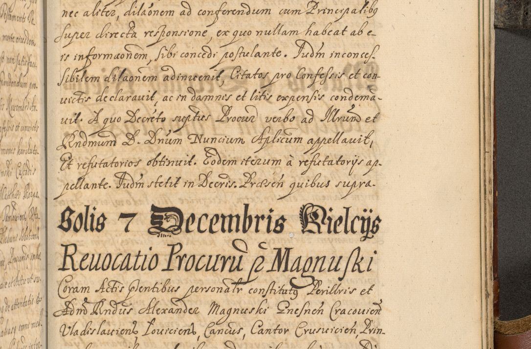 Zdjęcie nr 1044 dla obiektu archiwalnego: Acta actorum, decretorum, sententiarum, erectionum, fundationum, confirmationum, instiutionum, resignationum, constitutionum, provisionum, submissionum, quietationum, substitutionum, ordinationum, ingrossationum, prostestationum R. D. Andreae Trzebicki, episcopi Cracoviensis, ducis Severiae in a. D. 1658 et  1659 acticatorum. Volumen I 