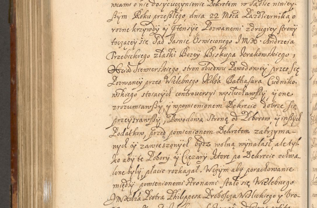Zdjęcie nr 1041 dla obiektu archiwalnego: Acta actorum, decretorum, sententiarum, erectionum, fundationum, confirmationum, instiutionum, resignationum, constitutionum, provisionum, submissionum, quietationum, substitutionum, ordinationum, ingrossationum, prostestationum R. D. Andreae Trzebicki, episcopi Cracoviensis, ducis Severiae in a. D. 1658 et  1659 acticatorum. Volumen I 