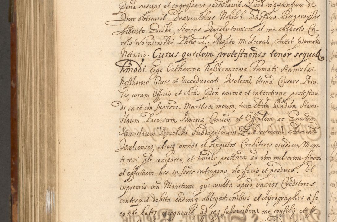 Zdjęcie nr 1035 dla obiektu archiwalnego: Acta actorum, decretorum, sententiarum, erectionum, fundationum, confirmationum, instiutionum, resignationum, constitutionum, provisionum, submissionum, quietationum, substitutionum, ordinationum, ingrossationum, prostestationum R. D. Andreae Trzebicki, episcopi Cracoviensis, ducis Severiae in a. D. 1658 et  1659 acticatorum. Volumen I 