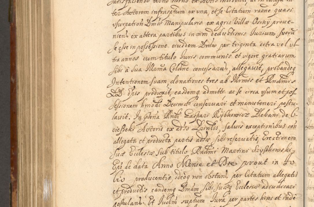 Zdjęcie nr 1031 dla obiektu archiwalnego: Acta actorum, decretorum, sententiarum, erectionum, fundationum, confirmationum, instiutionum, resignationum, constitutionum, provisionum, submissionum, quietationum, substitutionum, ordinationum, ingrossationum, prostestationum R. D. Andreae Trzebicki, episcopi Cracoviensis, ducis Severiae in a. D. 1658 et  1659 acticatorum. Volumen I 