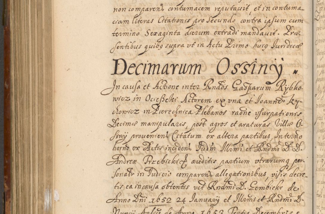 Zdjęcie nr 1013 dla obiektu archiwalnego: Acta actorum, decretorum, sententiarum, erectionum, fundationum, confirmationum, instiutionum, resignationum, constitutionum, provisionum, submissionum, quietationum, substitutionum, ordinationum, ingrossationum, prostestationum R. D. Andreae Trzebicki, episcopi Cracoviensis, ducis Severiae in a. D. 1658 et  1659 acticatorum. Volumen I 
