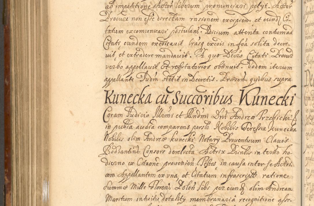 Zdjęcie nr 1009 dla obiektu archiwalnego: Acta actorum, decretorum, sententiarum, erectionum, fundationum, confirmationum, instiutionum, resignationum, constitutionum, provisionum, submissionum, quietationum, substitutionum, ordinationum, ingrossationum, prostestationum R. D. Andreae Trzebicki, episcopi Cracoviensis, ducis Severiae in a. D. 1658 et  1659 acticatorum. Volumen I 