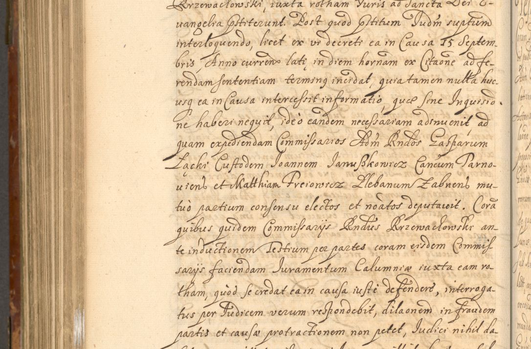 Zdjęcie nr 1007 dla obiektu archiwalnego: Acta actorum, decretorum, sententiarum, erectionum, fundationum, confirmationum, instiutionum, resignationum, constitutionum, provisionum, submissionum, quietationum, substitutionum, ordinationum, ingrossationum, prostestationum R. D. Andreae Trzebicki, episcopi Cracoviensis, ducis Severiae in a. D. 1658 et  1659 acticatorum. Volumen I 