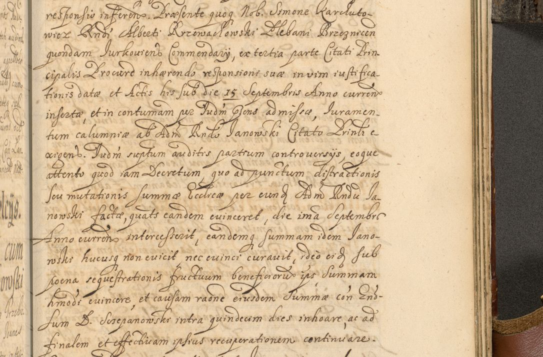 Zdjęcie nr 1006 dla obiektu archiwalnego: Acta actorum, decretorum, sententiarum, erectionum, fundationum, confirmationum, instiutionum, resignationum, constitutionum, provisionum, submissionum, quietationum, substitutionum, ordinationum, ingrossationum, prostestationum R. D. Andreae Trzebicki, episcopi Cracoviensis, ducis Severiae in a. D. 1658 et  1659 acticatorum. Volumen I 