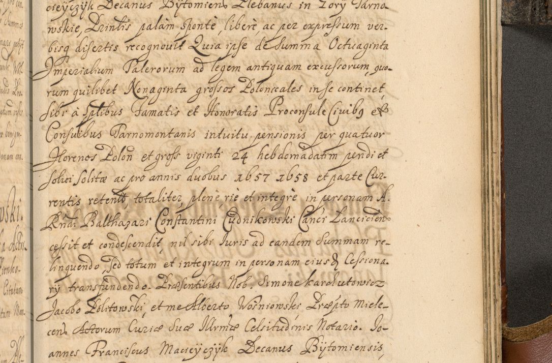 Zdjęcie nr 1004 dla obiektu archiwalnego: Acta actorum, decretorum, sententiarum, erectionum, fundationum, confirmationum, instiutionum, resignationum, constitutionum, provisionum, submissionum, quietationum, substitutionum, ordinationum, ingrossationum, prostestationum R. D. Andreae Trzebicki, episcopi Cracoviensis, ducis Severiae in a. D. 1658 et  1659 acticatorum. Volumen I 