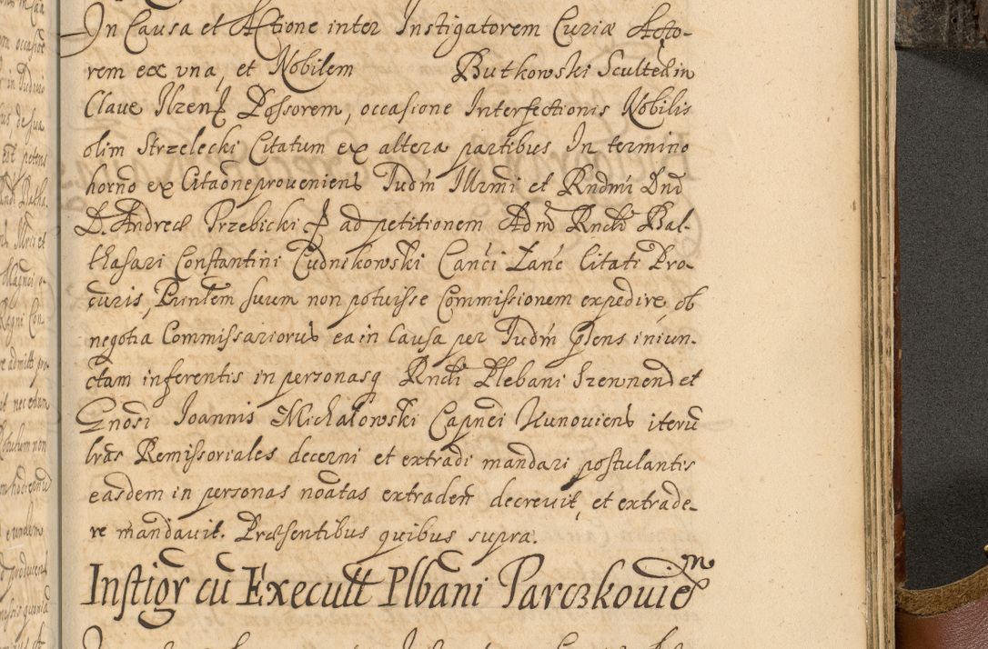 Zdjęcie nr 1000 dla obiektu archiwalnego: Acta actorum, decretorum, sententiarum, erectionum, fundationum, confirmationum, instiutionum, resignationum, constitutionum, provisionum, submissionum, quietationum, substitutionum, ordinationum, ingrossationum, prostestationum R. D. Andreae Trzebicki, episcopi Cracoviensis, ducis Severiae in a. D. 1658 et  1659 acticatorum. Volumen I 
