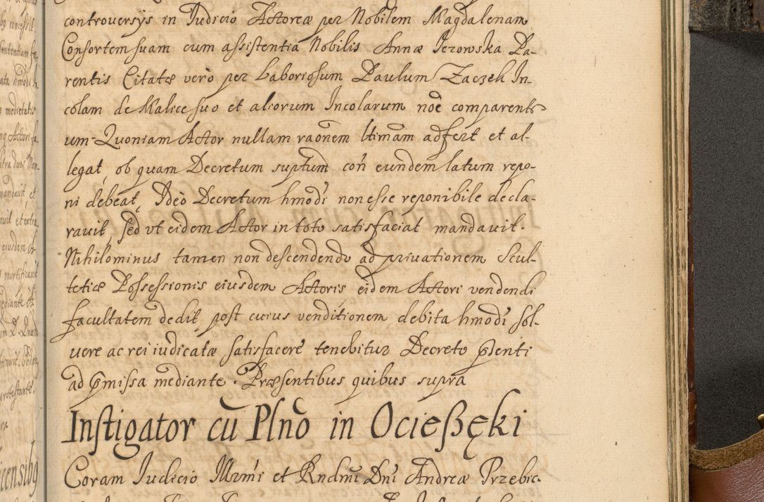 Zdjęcie nr 996 dla obiektu archiwalnego: Acta actorum, decretorum, sententiarum, erectionum, fundationum, confirmationum, instiutionum, resignationum, constitutionum, provisionum, submissionum, quietationum, substitutionum, ordinationum, ingrossationum, prostestationum R. D. Andreae Trzebicki, episcopi Cracoviensis, ducis Severiae in a. D. 1658 et  1659 acticatorum. Volumen I 