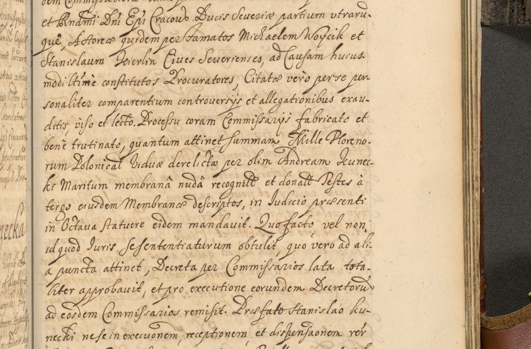 Zdjęcie nr 992 dla obiektu archiwalnego: Acta actorum, decretorum, sententiarum, erectionum, fundationum, confirmationum, instiutionum, resignationum, constitutionum, provisionum, submissionum, quietationum, substitutionum, ordinationum, ingrossationum, prostestationum R. D. Andreae Trzebicki, episcopi Cracoviensis, ducis Severiae in a. D. 1658 et  1659 acticatorum. Volumen I 