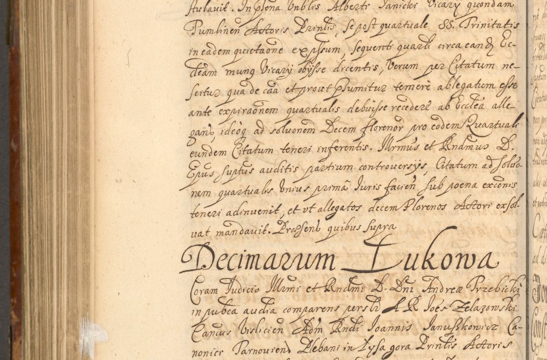 Zdjęcie nr 989 dla obiektu archiwalnego: Acta actorum, decretorum, sententiarum, erectionum, fundationum, confirmationum, instiutionum, resignationum, constitutionum, provisionum, submissionum, quietationum, substitutionum, ordinationum, ingrossationum, prostestationum R. D. Andreae Trzebicki, episcopi Cracoviensis, ducis Severiae in a. D. 1658 et  1659 acticatorum. Volumen I 