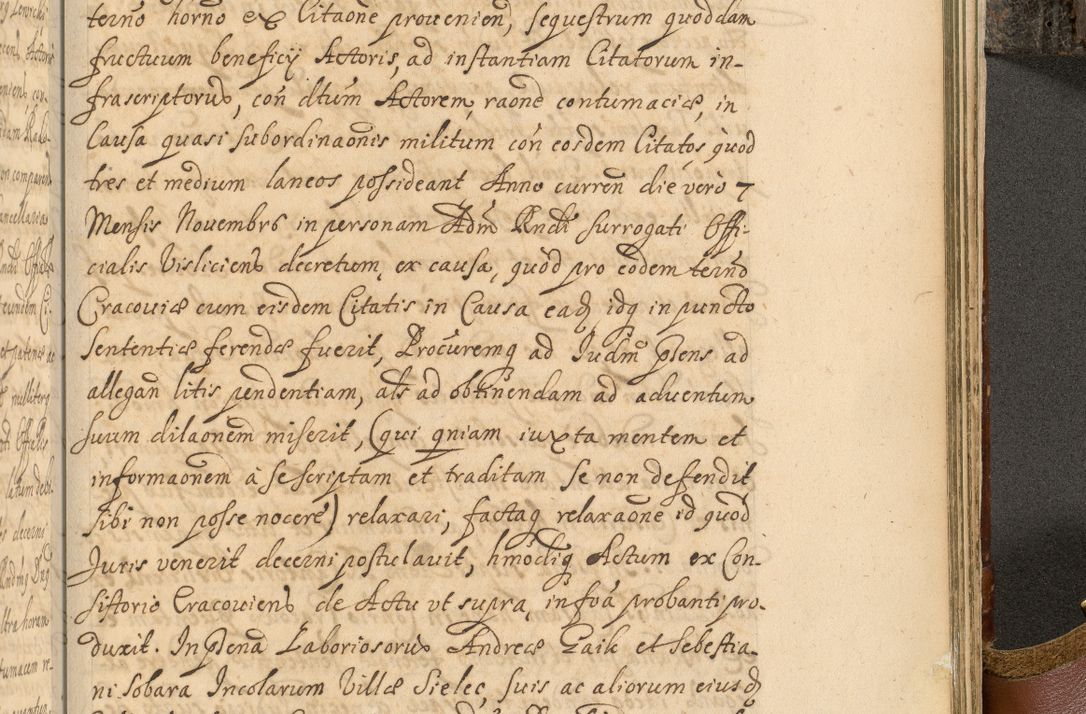 Zdjęcie nr 986 dla obiektu archiwalnego: Acta actorum, decretorum, sententiarum, erectionum, fundationum, confirmationum, instiutionum, resignationum, constitutionum, provisionum, submissionum, quietationum, substitutionum, ordinationum, ingrossationum, prostestationum R. D. Andreae Trzebicki, episcopi Cracoviensis, ducis Severiae in a. D. 1658 et  1659 acticatorum. Volumen I 