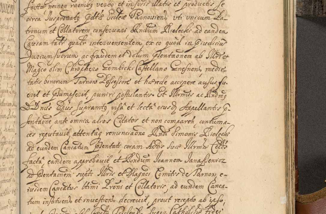 Zdjęcie nr 984 dla obiektu archiwalnego: Acta actorum, decretorum, sententiarum, erectionum, fundationum, confirmationum, instiutionum, resignationum, constitutionum, provisionum, submissionum, quietationum, substitutionum, ordinationum, ingrossationum, prostestationum R. D. Andreae Trzebicki, episcopi Cracoviensis, ducis Severiae in a. D. 1658 et  1659 acticatorum. Volumen I 