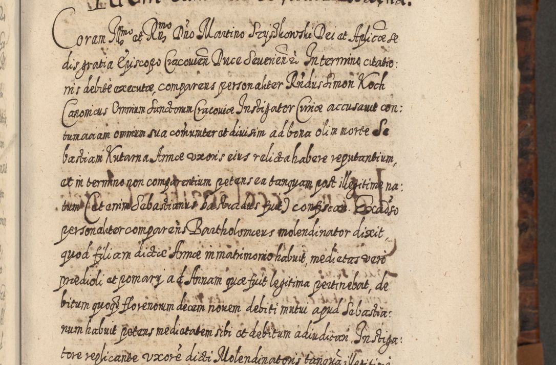 Zdjęcie nr 198 dla obiektu archiwalnego: Acta actorum, causarum spiritualium, civilium, criminalium, obligationum, quietationum, inscpritionum, cessionum, decimarum, testamentorum R. D. Martini Szyszkowski, episcopi Cracoviensis, ducis Severiensis in annis 1624 - 1626. Tomus tertius.