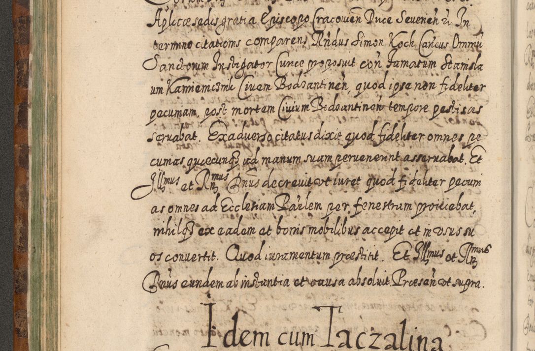Zdjęcie nr 191 dla obiektu archiwalnego: Acta actorum, causarum spiritualium, civilium, criminalium, obligationum, quietationum, inscpritionum, cessionum, decimarum, testamentorum R. D. Martini Szyszkowski, episcopi Cracoviensis, ducis Severiensis in annis 1624 - 1626. Tomus tertius.