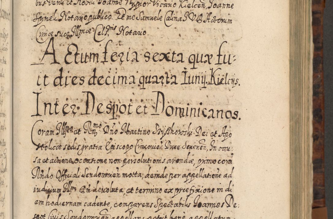 Zdjęcie nr 176 dla obiektu archiwalnego: Acta actorum, causarum spiritualium, civilium, criminalium, obligationum, quietationum, inscpritionum, cessionum, decimarum, testamentorum R. D. Martini Szyszkowski, episcopi Cracoviensis, ducis Severiensis in annis 1624 - 1626. Tomus tertius.