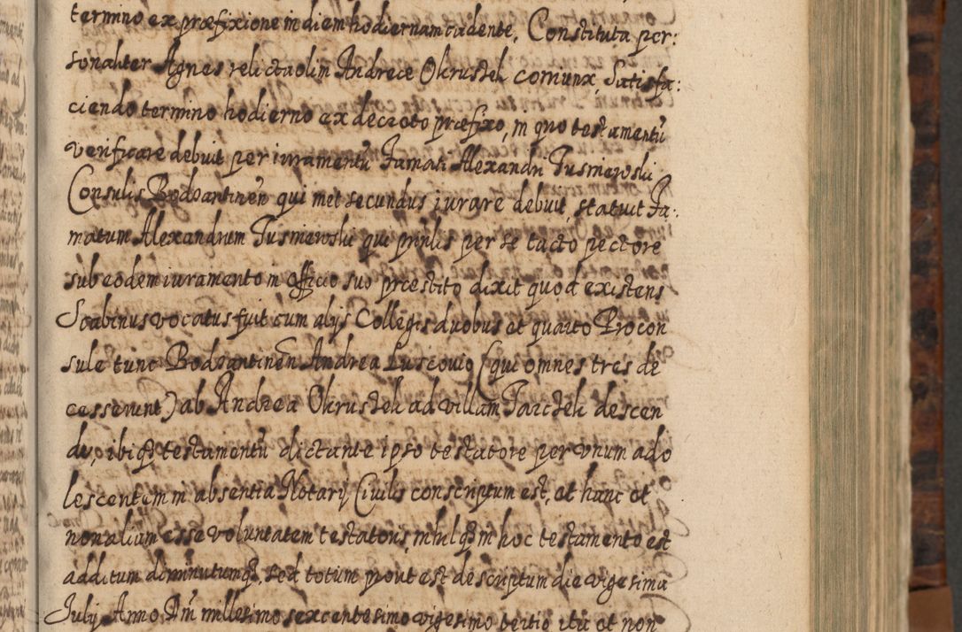 Zdjęcie nr 136 dla obiektu archiwalnego: Acta actorum, causarum spiritualium, civilium, criminalium, obligationum, quietationum, inscpritionum, cessionum, decimarum, testamentorum R. D. Martini Szyszkowski, episcopi Cracoviensis, ducis Severiensis in annis 1624 - 1626. Tomus tertius.